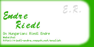 endre riedl business card